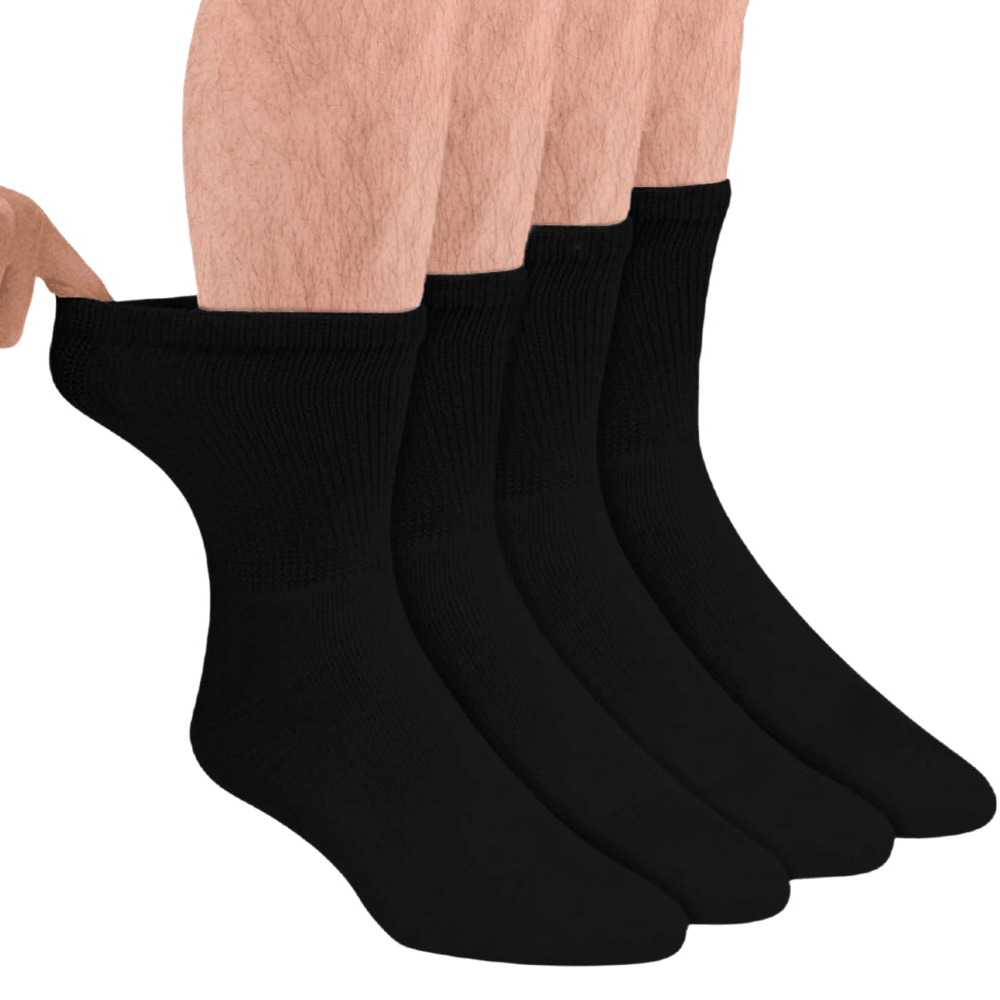 4 Pairs Non Binding Seamless Neuropathy Socks-Plantar Socks4 Pairs Non Binding Seamless Neuropathy Socks - Image 3