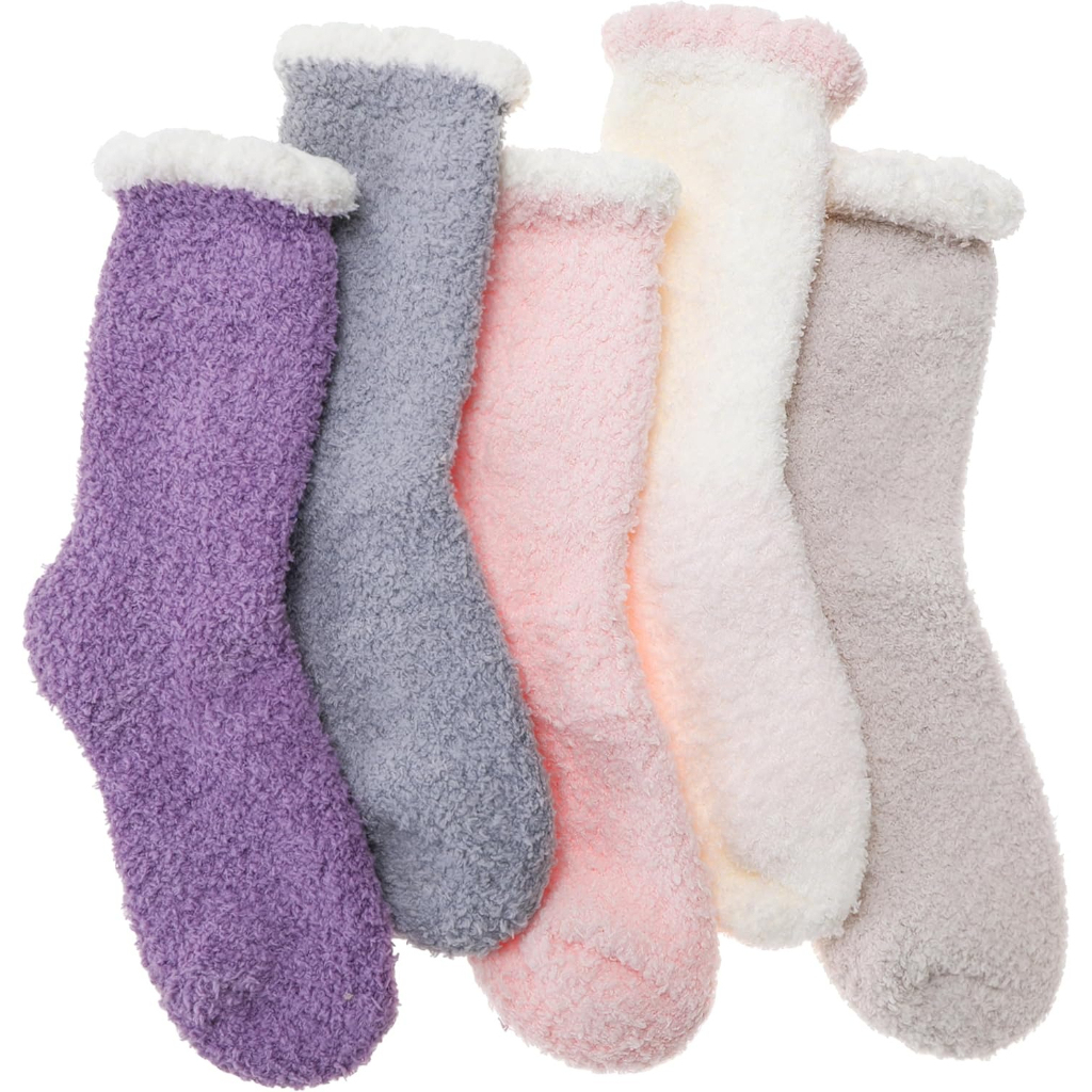 5 Pairs Cozy Plush Fleece Warm Socks For Winter