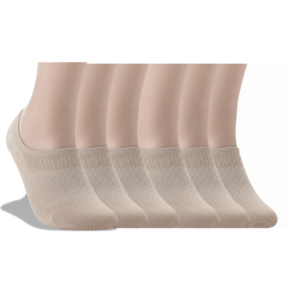 6 Pairs Of Seamless Wide Toe No Show Socks