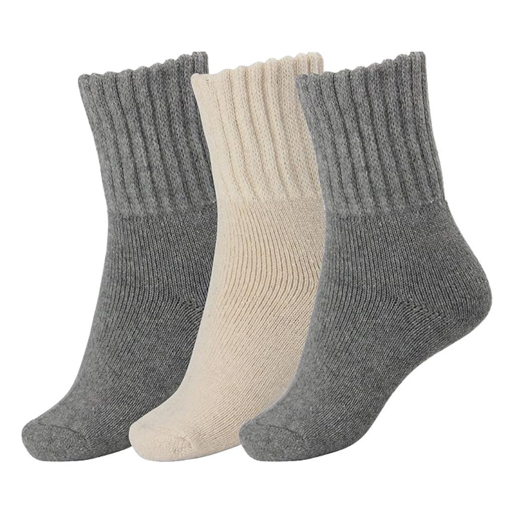 Boot Socks for Women Winter Solid Thick Warm SocksSolid Knit Boot Style Crew Socks - Image 6