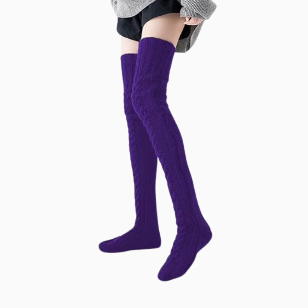 Women Warm Knit Boot Socks For Winter Outfits