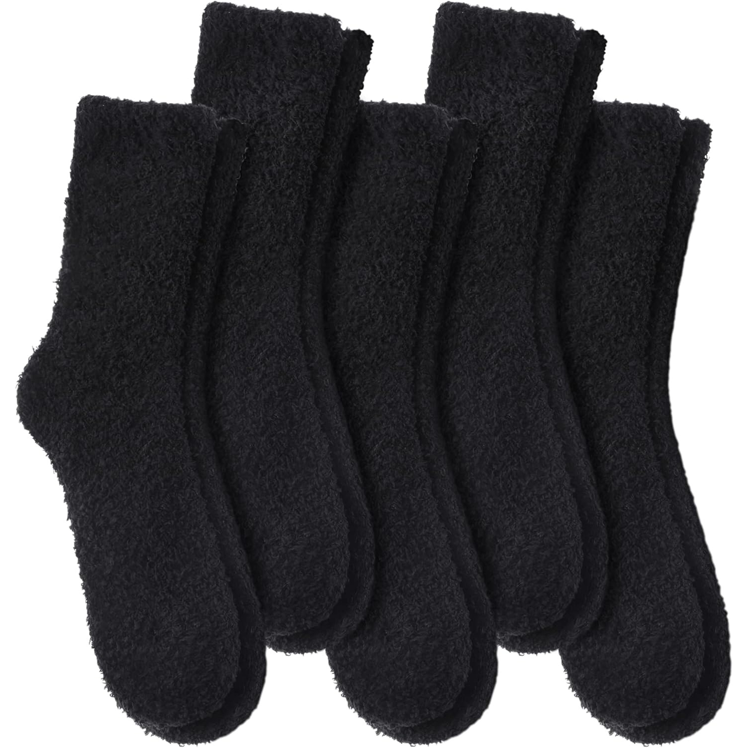 5 Pairs Women Super Soft Fuzzy Plush Warm Winter Slipper Socks