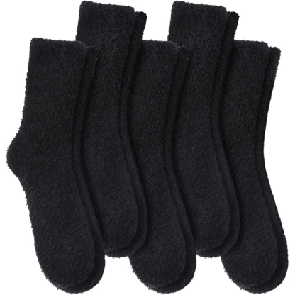 5 Pairs Women Super Soft Fuzzy Plush Warm Winter Slipper Socks