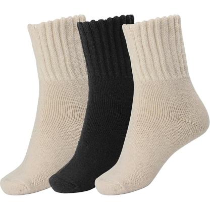 Women Winter Solid Thick Warm Crew Socks