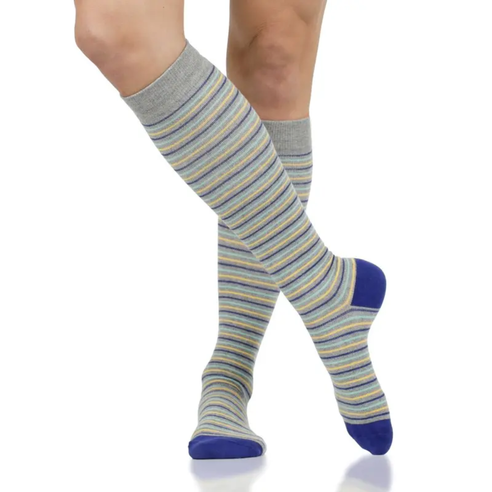 Pinstripe Design Compression Travel Socks
