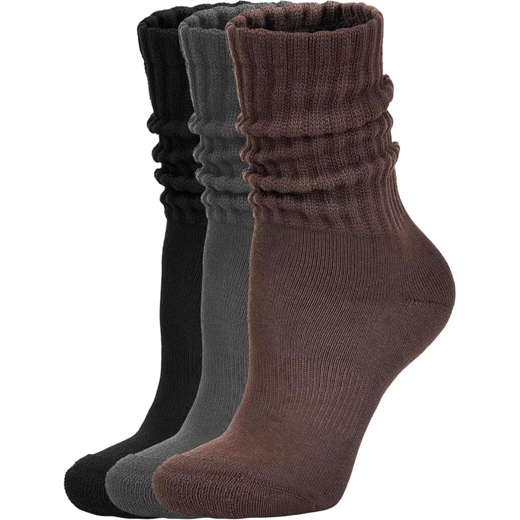 Women Pack Of 3 Scrunch Crew Socks