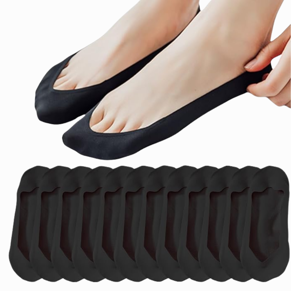 Women Ultra Low Ice Silk And  Cotton Liner SocksWomen Ultra Low Ice Silk And Cotton Liner Socks - Image 4