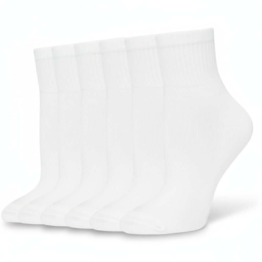 6 Pairs Mini Crew Socks For Women