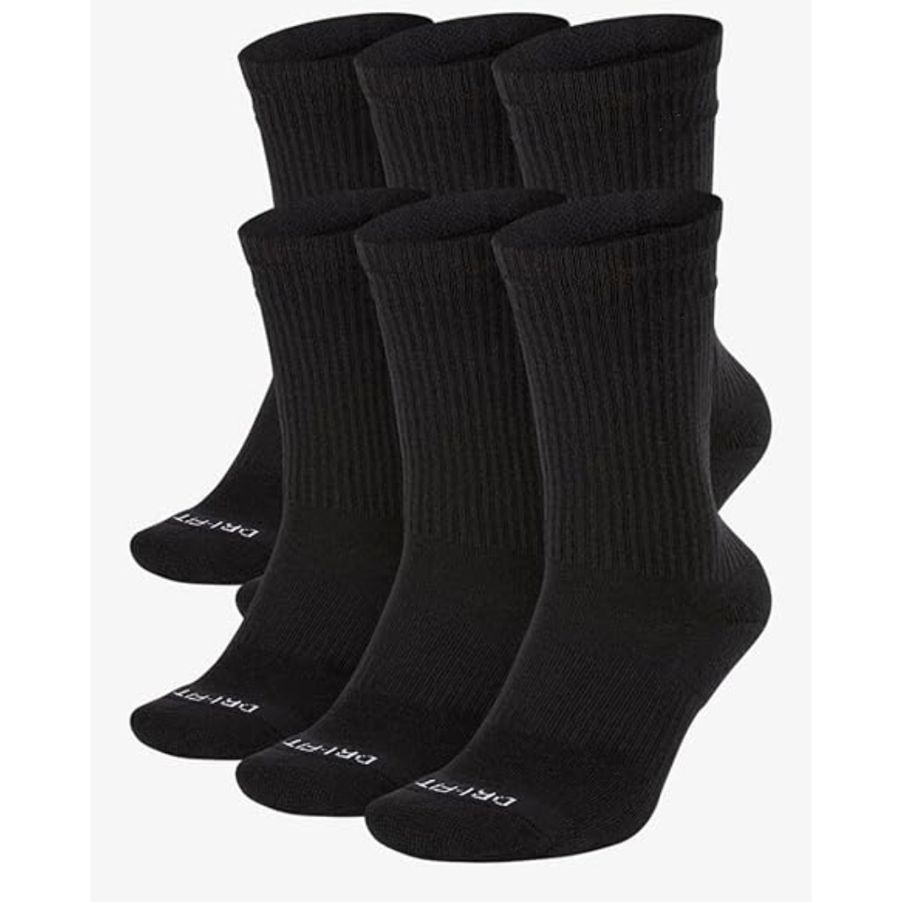 One Pair Cushioned Crew Socks For Everyday Wear-Plantar Socks