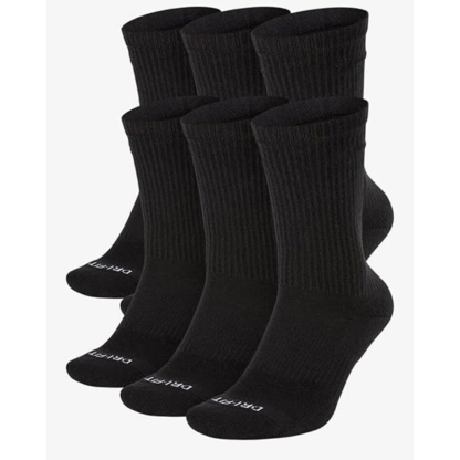 One Pair Cushioned Crew Socks For Everyday Wear-Plantar Socks