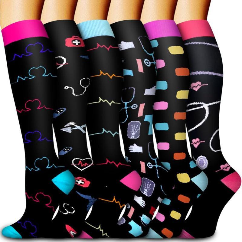 6 Pack Copper Compression Socks-Plantar Socks