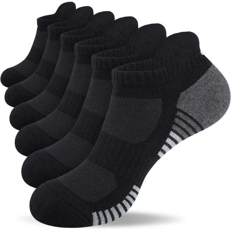 6 Pairs Cushioned Athletic Running Socks-Plantar Socks