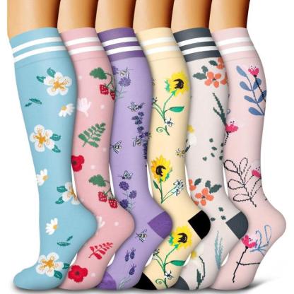 6 Pairs Copper Compression Socks-Plantar Socks