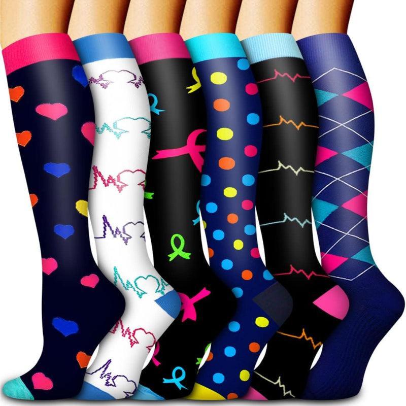 6 Pairs Copper Compression Socks-Plantar Socks