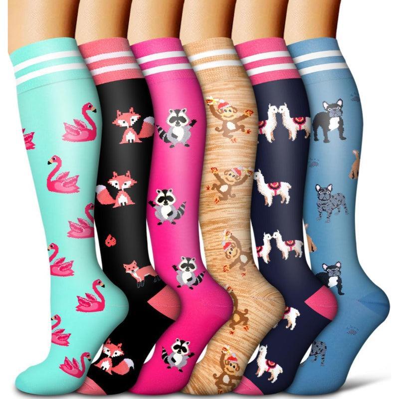 6 Pairs Copper Compression Socks-Plantar Socks