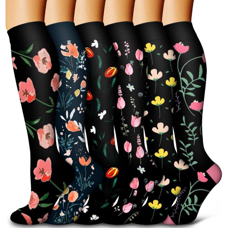 6 Pairs Copper Compression Socks-Plantar Socks