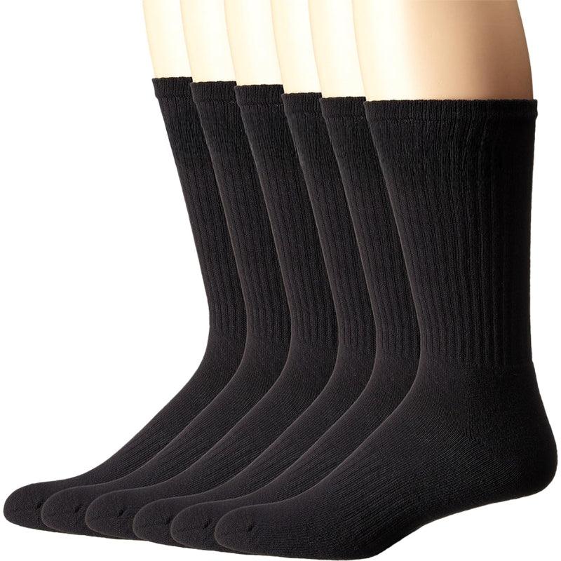 6 Pairs Cushioned Crew Toe Socks-Plantar Socks