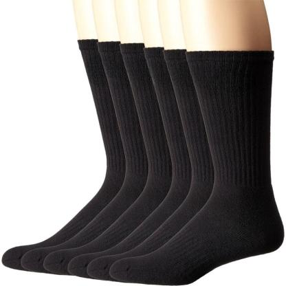 6 Pairs Cushioned Crew Toe Socks-Plantar Socks