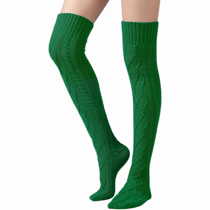 Women Cable Knit Boot Socks Extra Long Winter Stocking