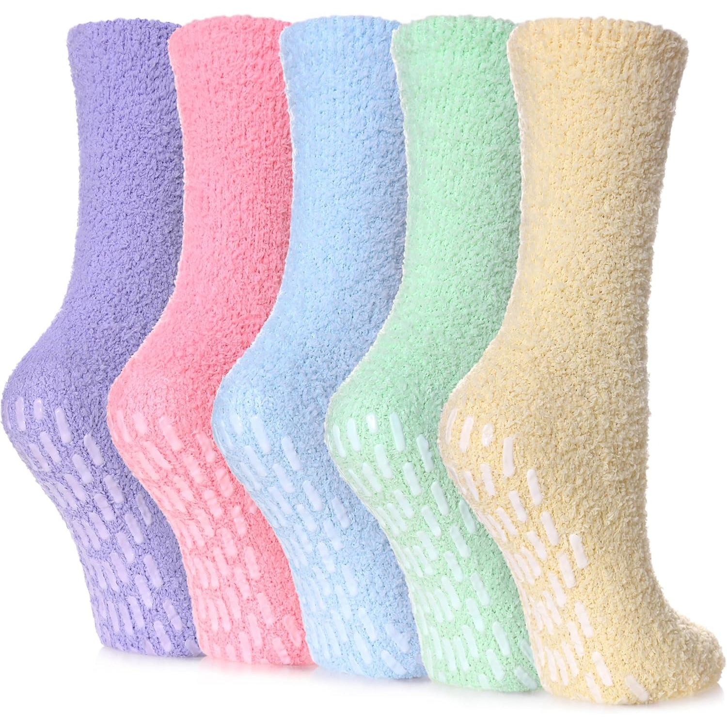 Women Winter Non Slip Fuzzy Cozy Grip Slipper Socks