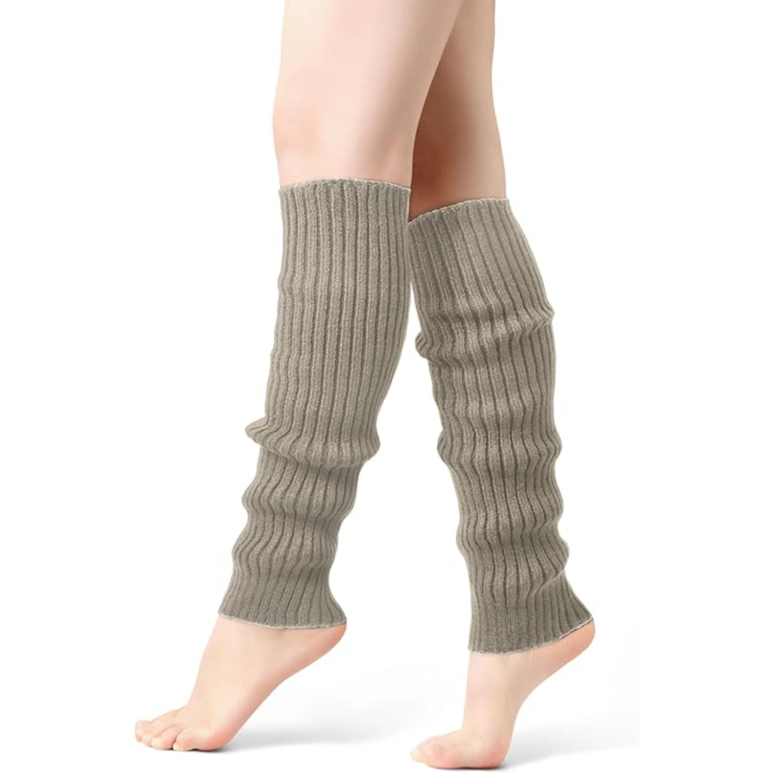 Soft Knitted Warmers For Women With 80s Retro LookRibbed Knitted Warmers Long Socks For Women With 80s Look - Image 5