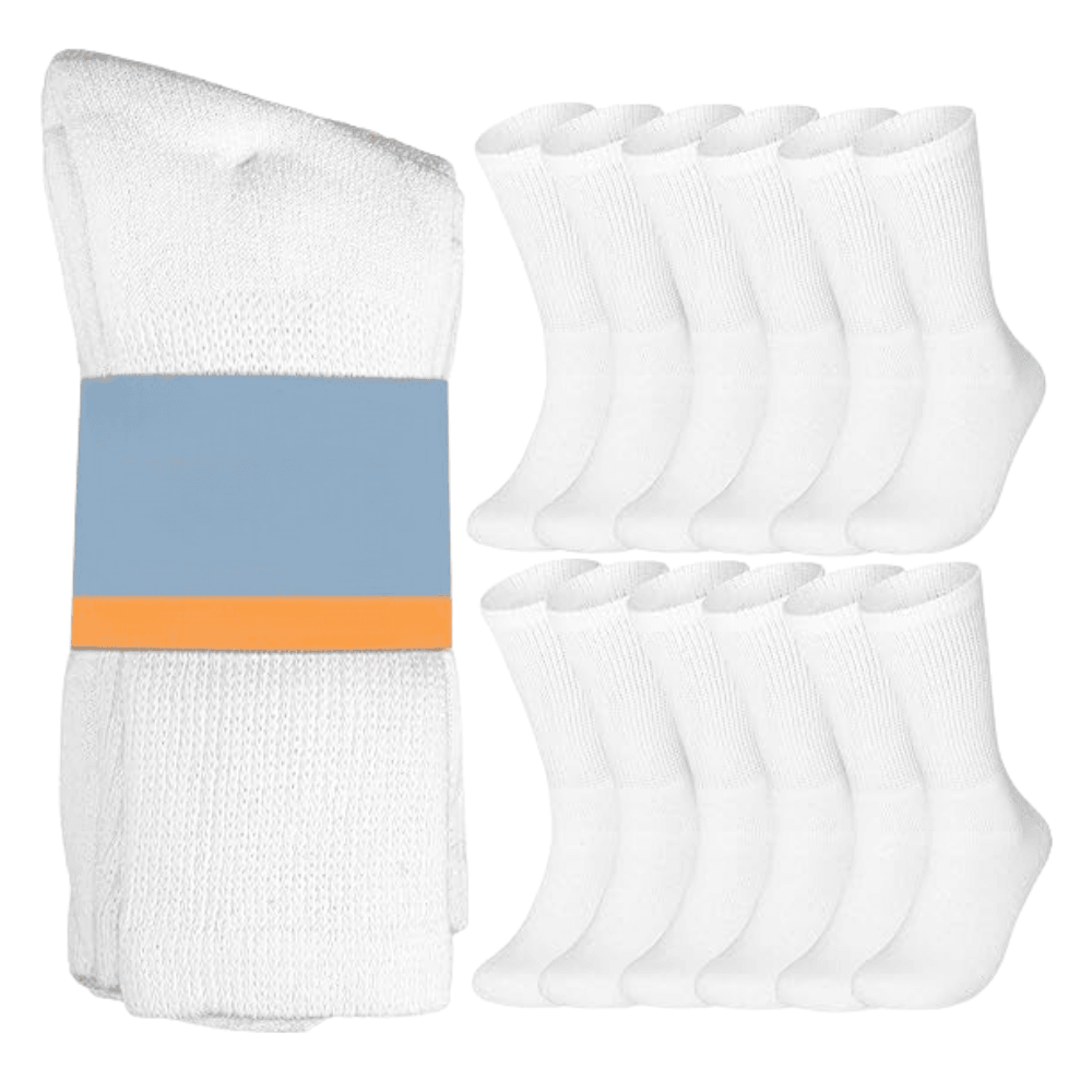 12 Pairs Non Binding Crew Neuropathy Socks12 Pairs Non Binding Crew Neuropathy Socks - Image 7