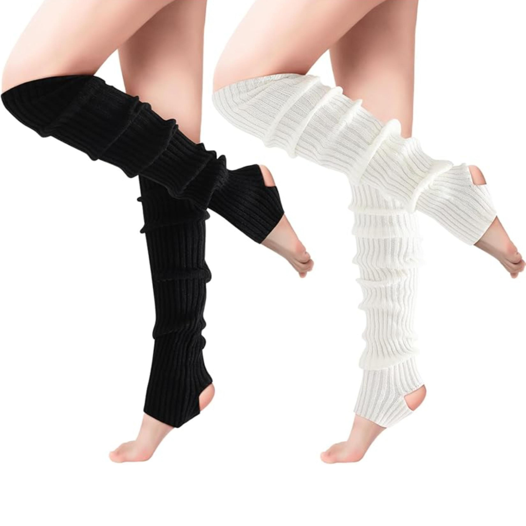 Pack Of 2 Soft Knitted Warmers For Women With 80s Retro Look