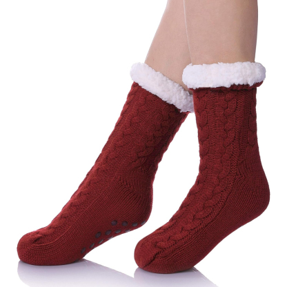 Women Winter Super Soft Warm Cozy Fleece Lined Fuzzy Slipper Socks