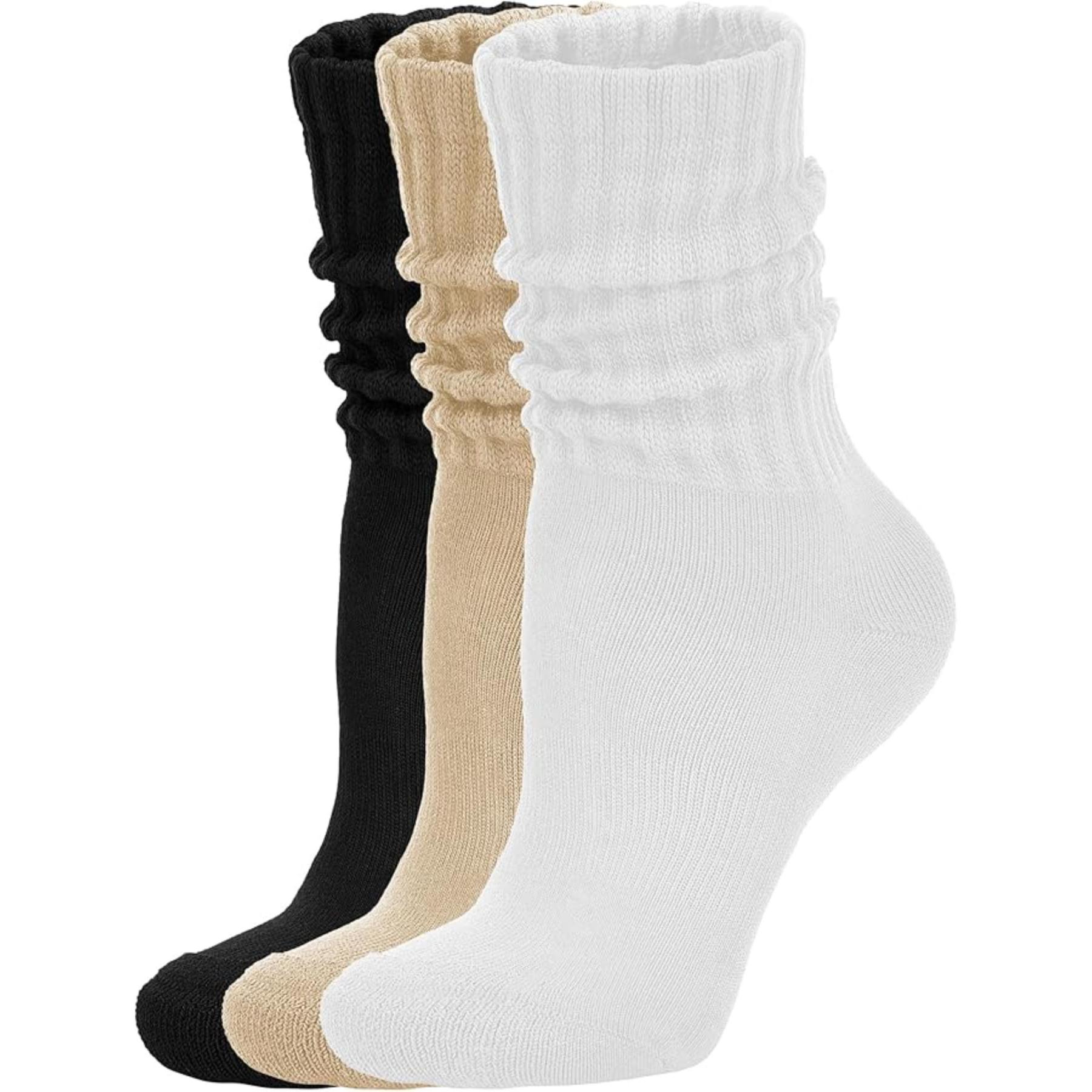 Women Pack Of 3 Scrunch Crew Socks
