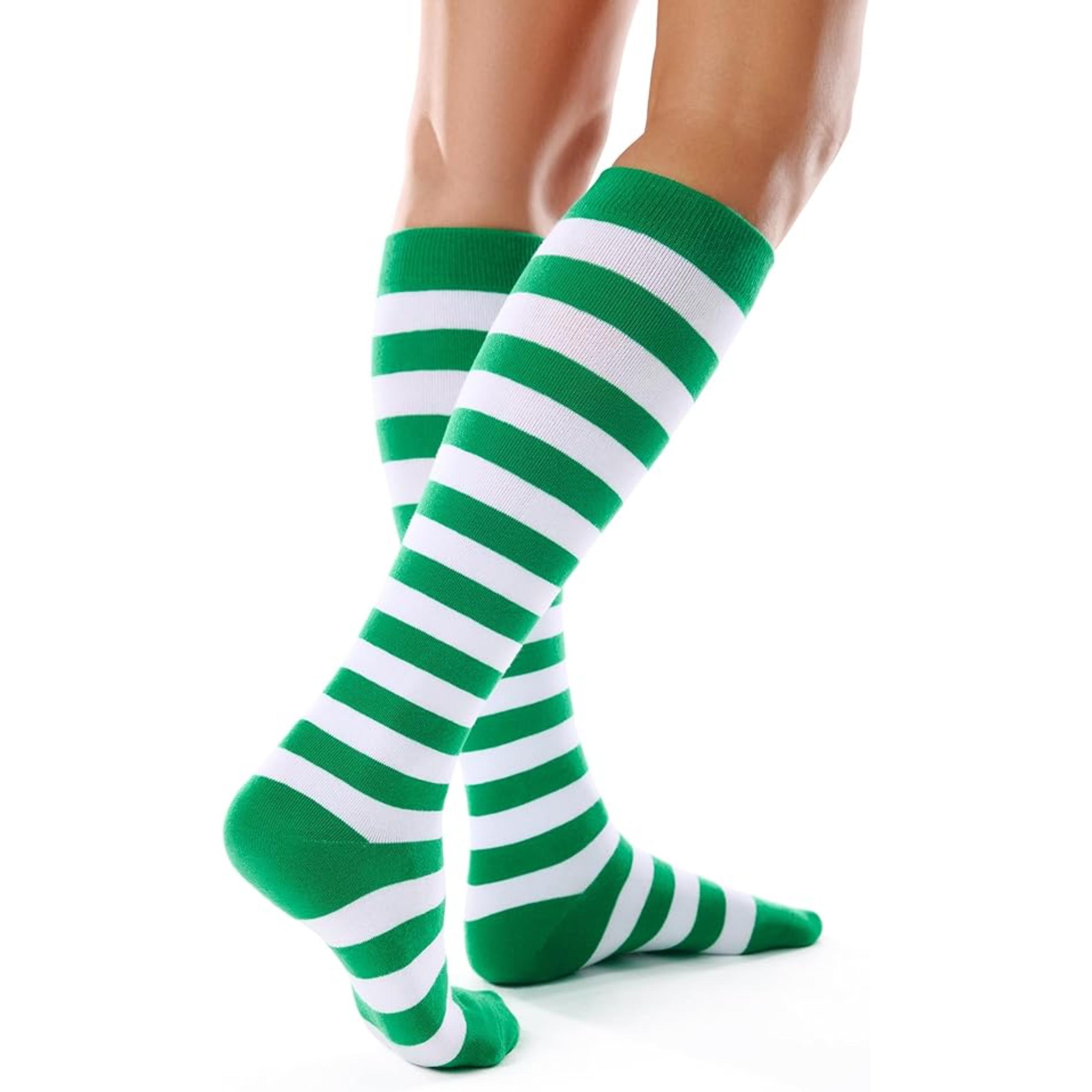 Women Retro Striped Sporty Cotton Crew SocksRetro Striped Sports Crew Socks For Women - Image 5
