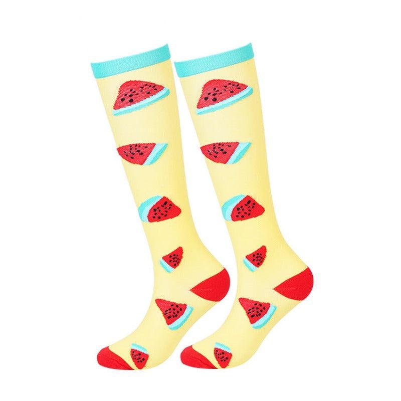 7 Pairs Cartoon Fruit Compression Socks-Plantar Socks