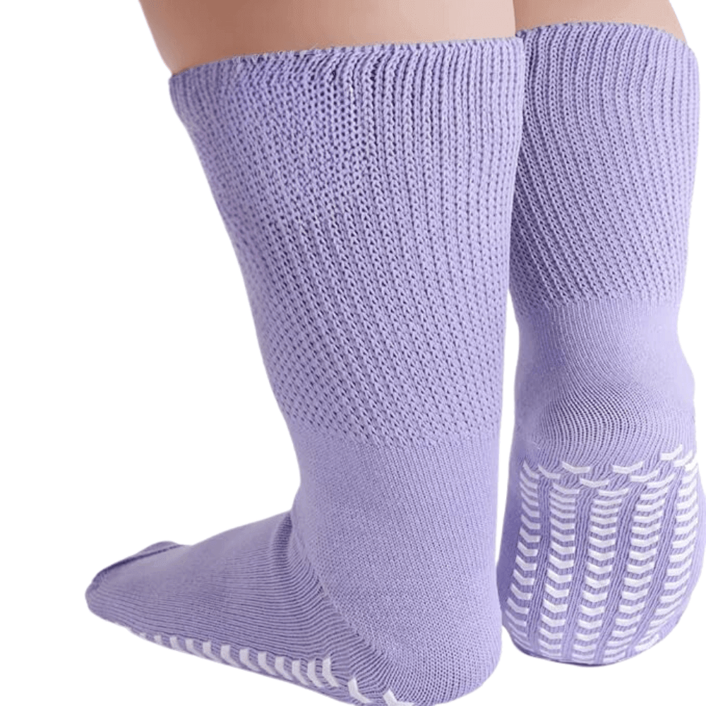 2 Pairs Extra Wide Neuropathy Socks – Comfort and Stability-Plantar Socks