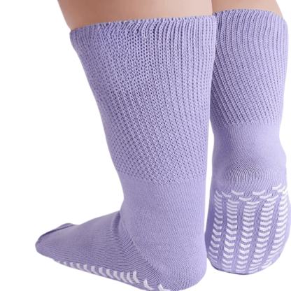 2 Pairs Extra Wide Neuropathy Socks – Comfort and Stability-Plantar Socks