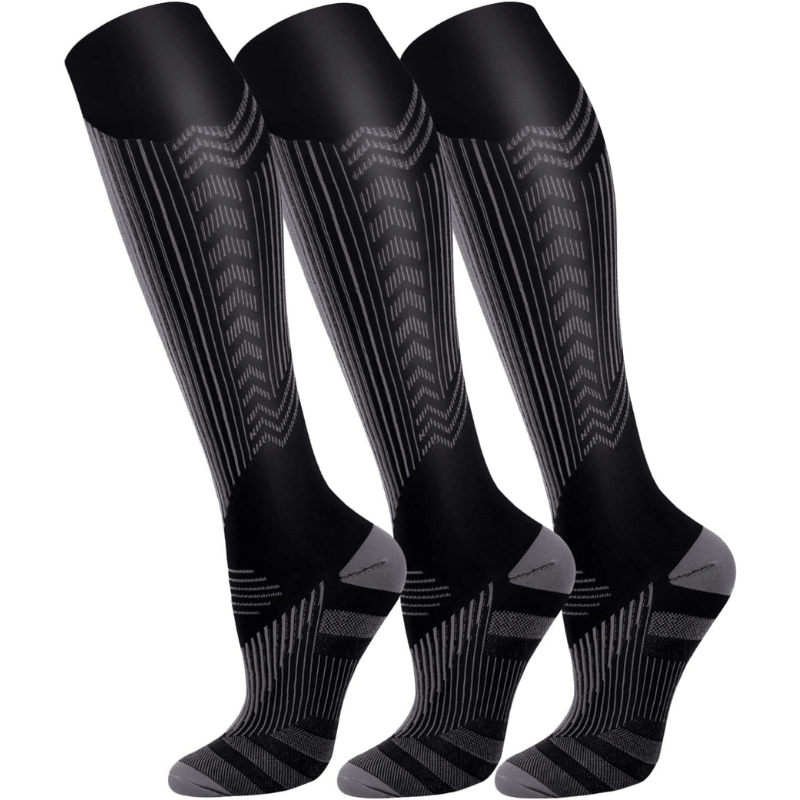 3 Pairs Of Stretchable Compression Socks For Everyday Wear-Plantar Socks