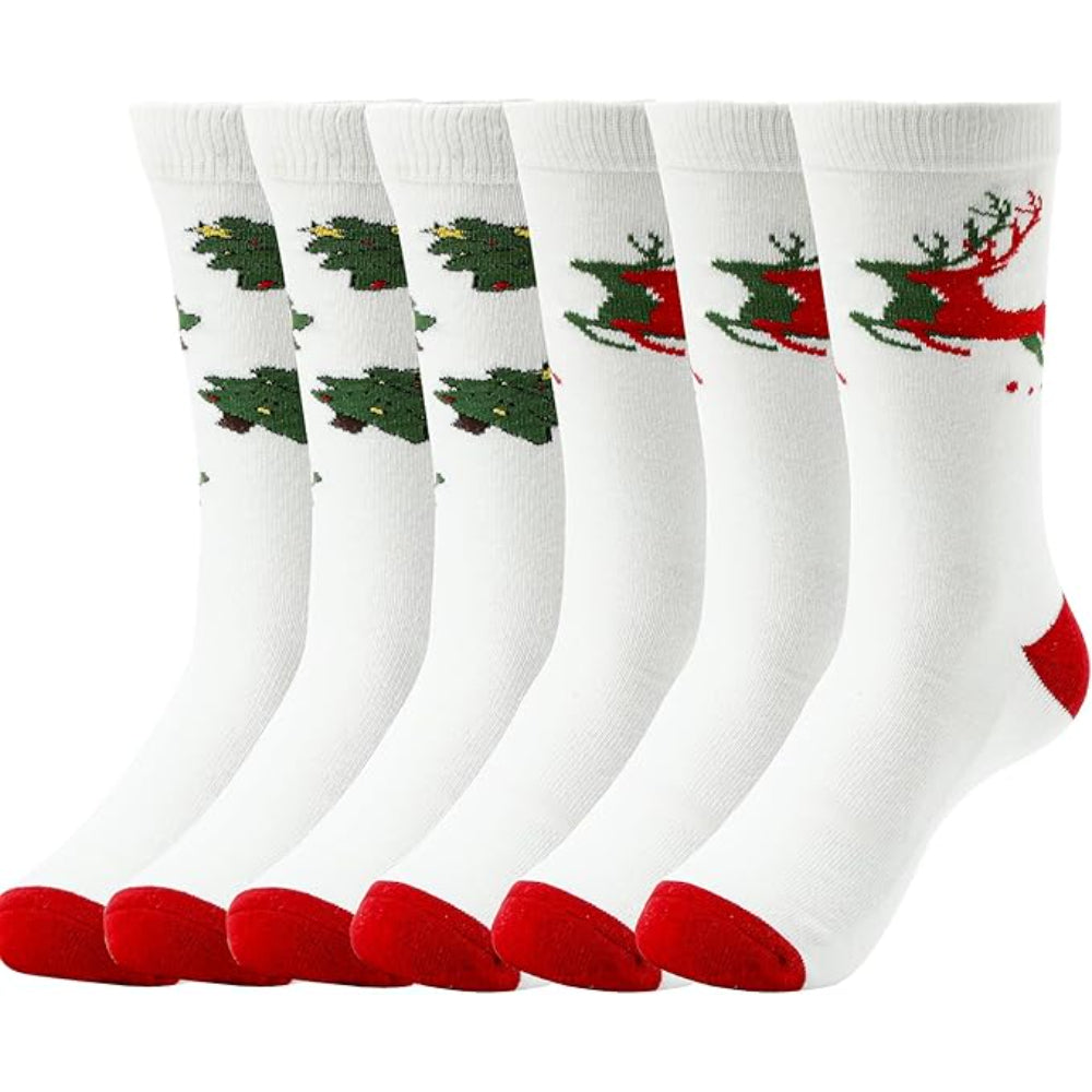 Pack Of 6 Festive And Classic Cushioned Socks Set-Plantar Socks