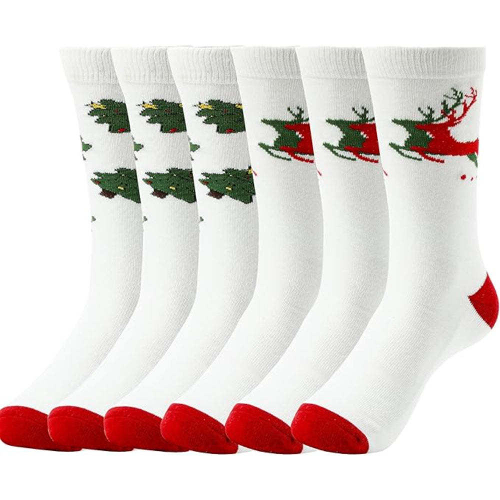 Pack Of 6 Festive And Classic Cushioned Socks Set-Plantar Socks