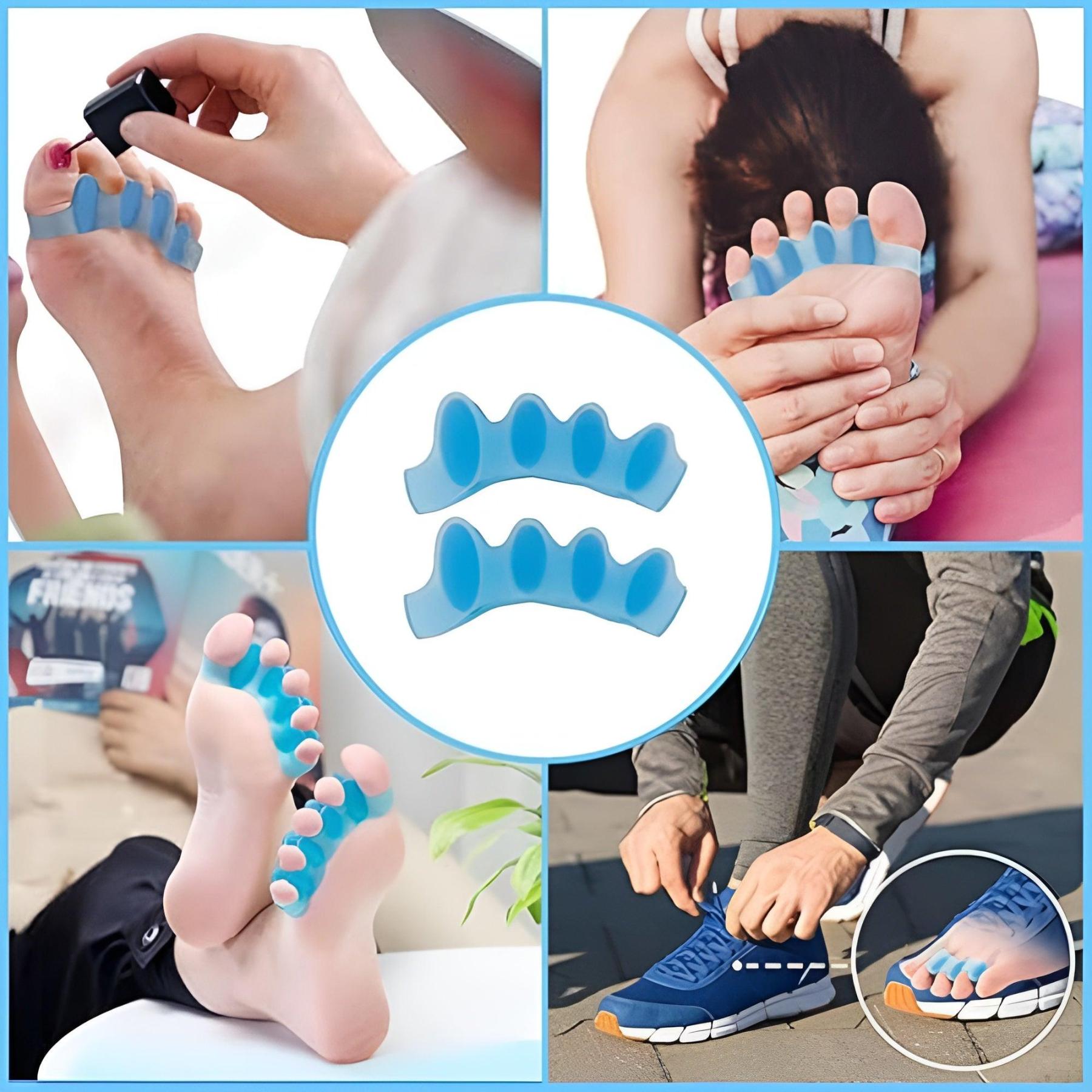 2 Pairs Gel Toe Separators For Bunion Relief And Toe Alignment-Plantar Socks
