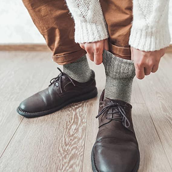 Warm Winter Socks | Thermal Merino Wool Socks For Men - Pack Of 5-Plantar Socks