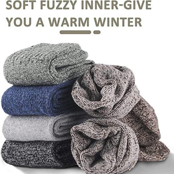 Warm Winter Socks | Thermal Merino Wool Socks For Men - Pack Of 5-Plantar Socks