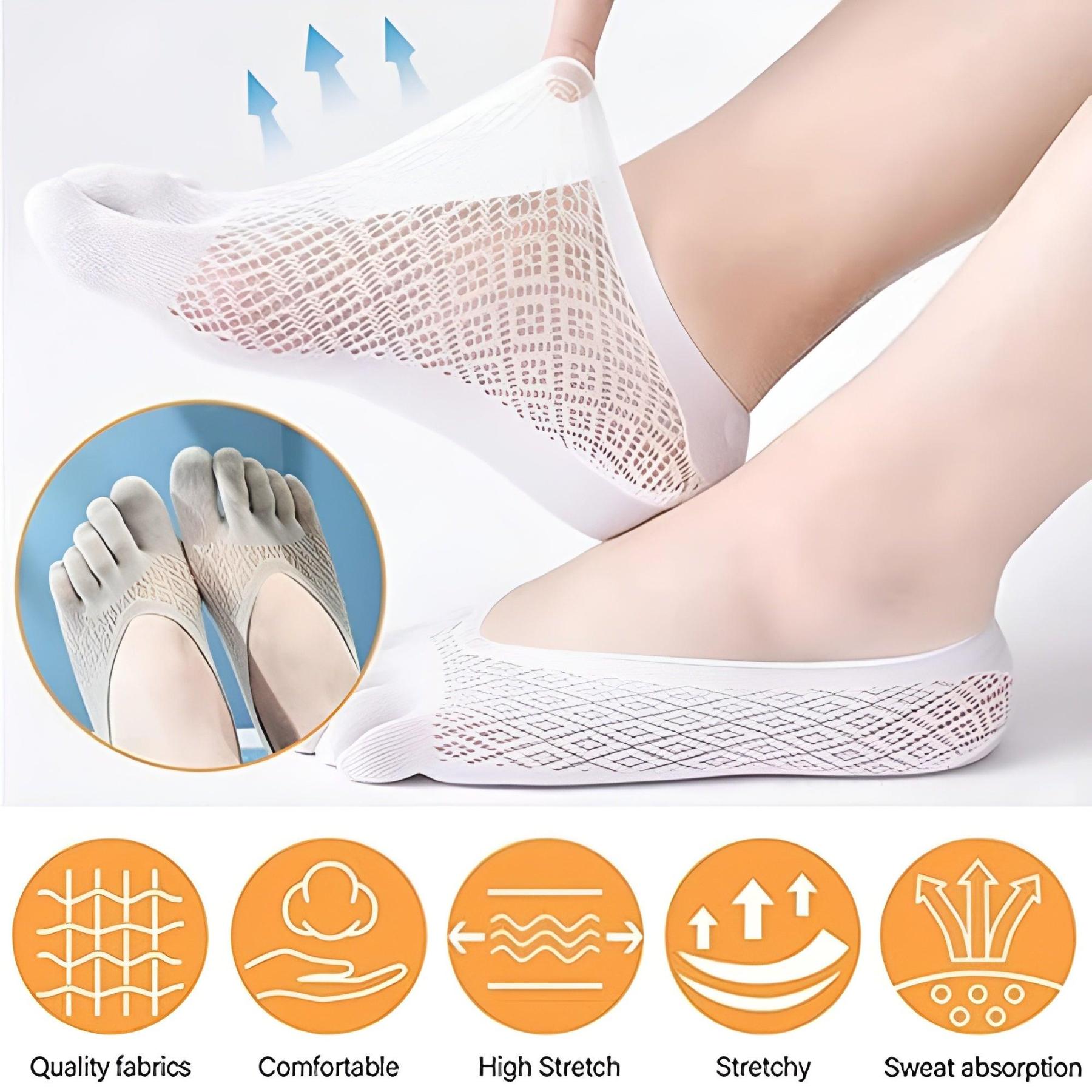 5 Pair Anti Bunion Socks With Non Slip Silicone-Plantar Socks