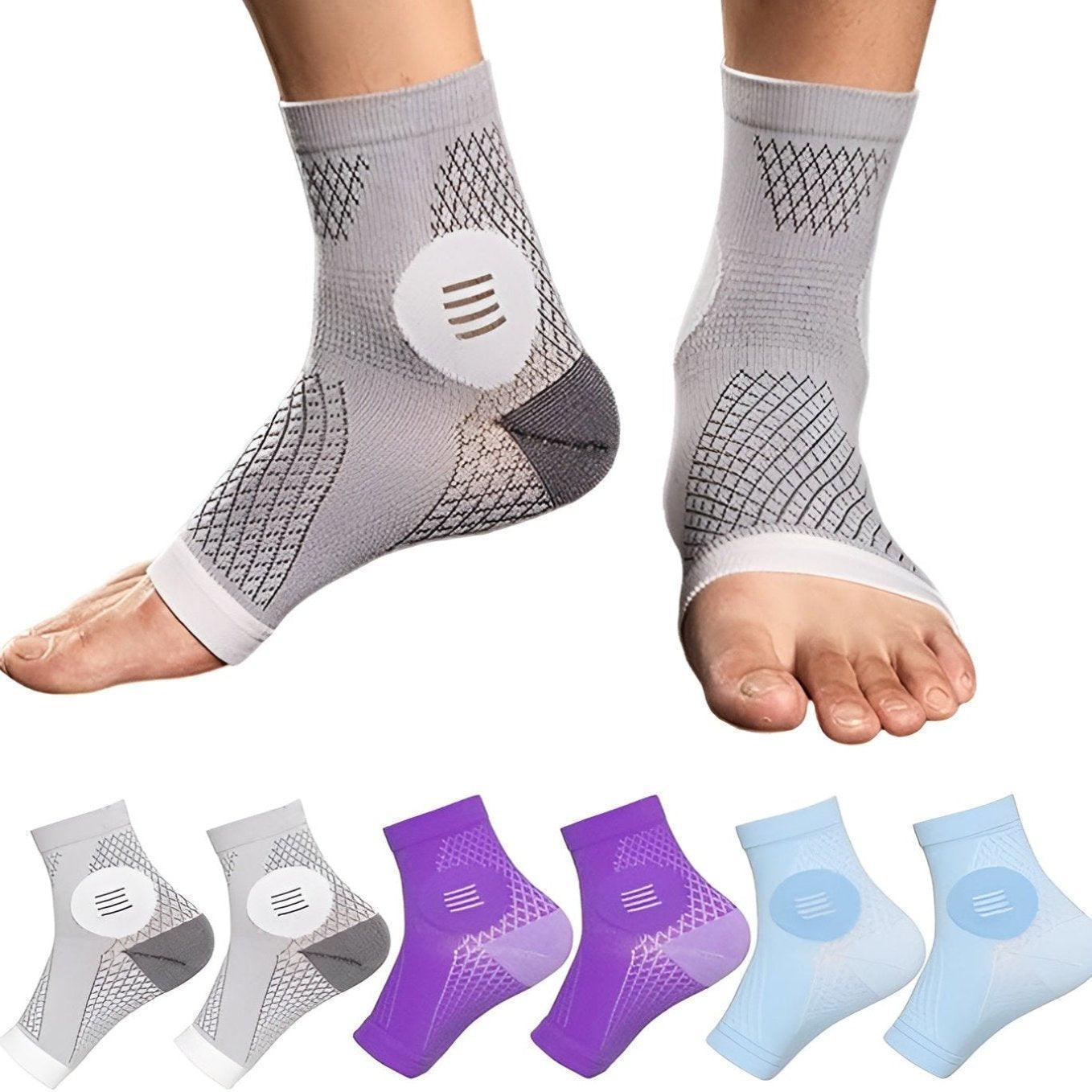 3 Pairs Neuropathy Arthritis Socks - Compression and Support-Plantar Socks