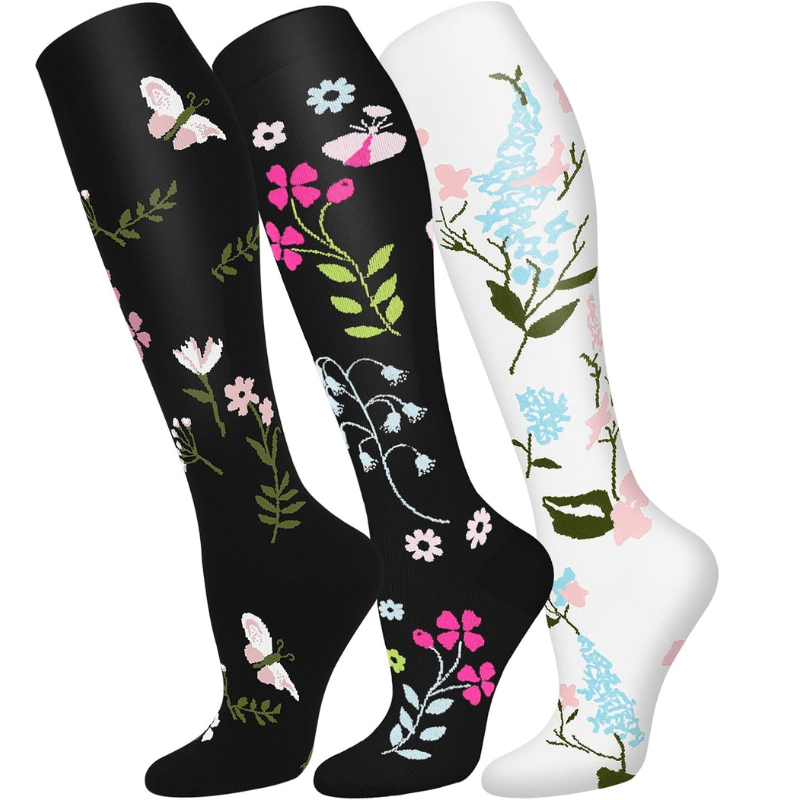 3 Pairs Of Stretchable Compression Socks For Everyday Wear-Plantar Socks