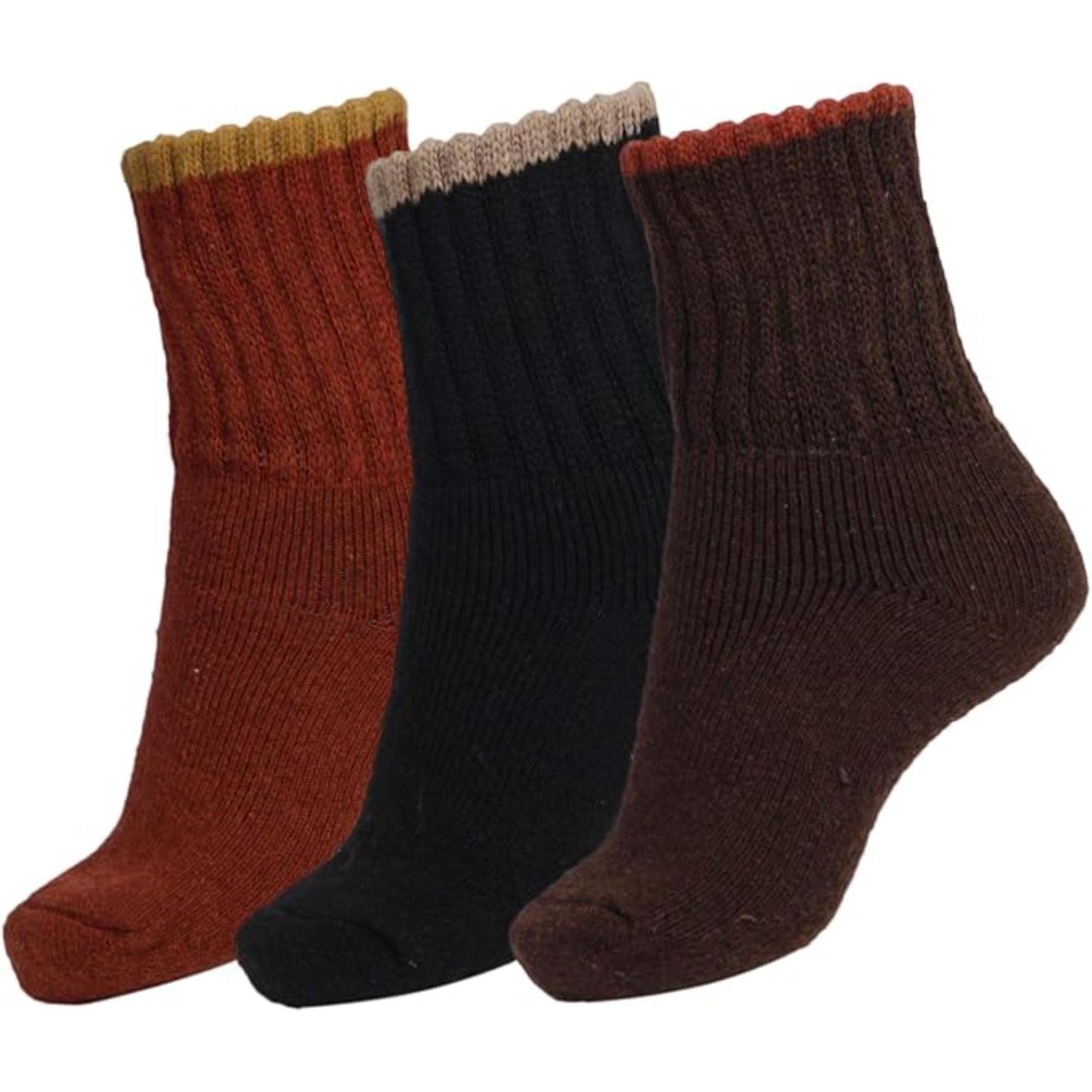 Women Winter Solid Thick Warm Crew Socks