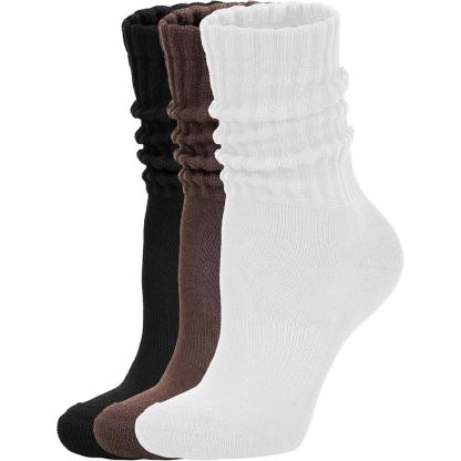 Women Pack Of 3 Scrunch Crew Socks