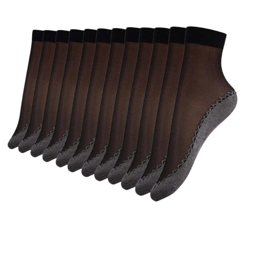 12 Pair Of Women Sheer Nylon Socks