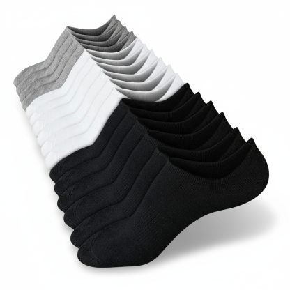 8 Pairs Low Socks Non Slip Flat Boat Line Socks