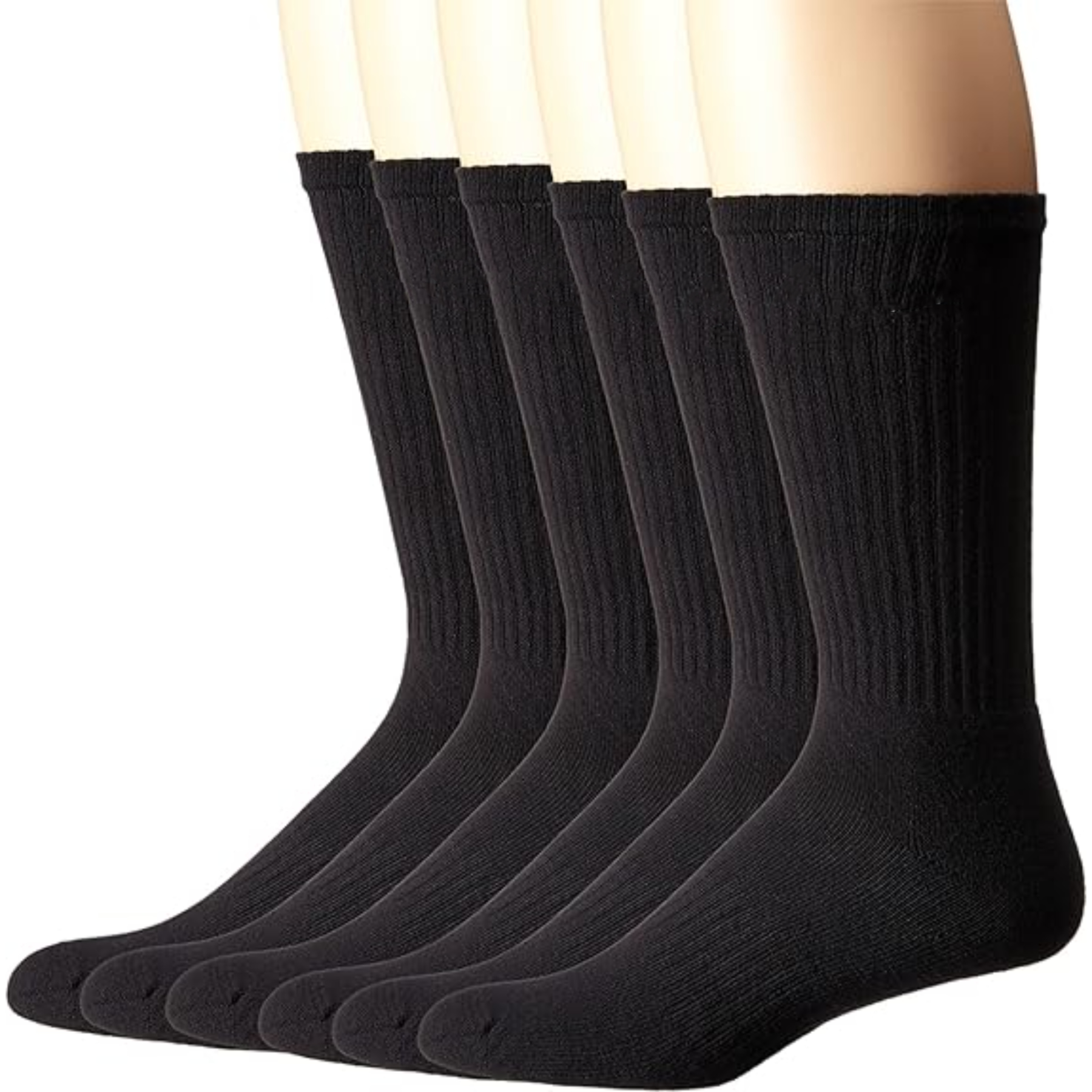 6 Pairs Cushioned Crew Socks Set-Plantar Socks