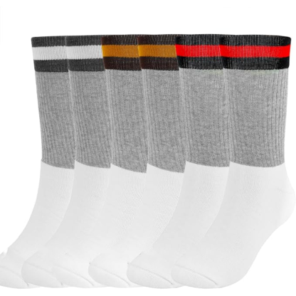 Pack Of 6 Festive And Classic Cushioned Socks Set-Plantar Socks