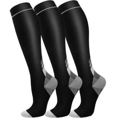 3 Pairs Of Stretchable Compression Socks For Everyday Wear-Plantar Socks