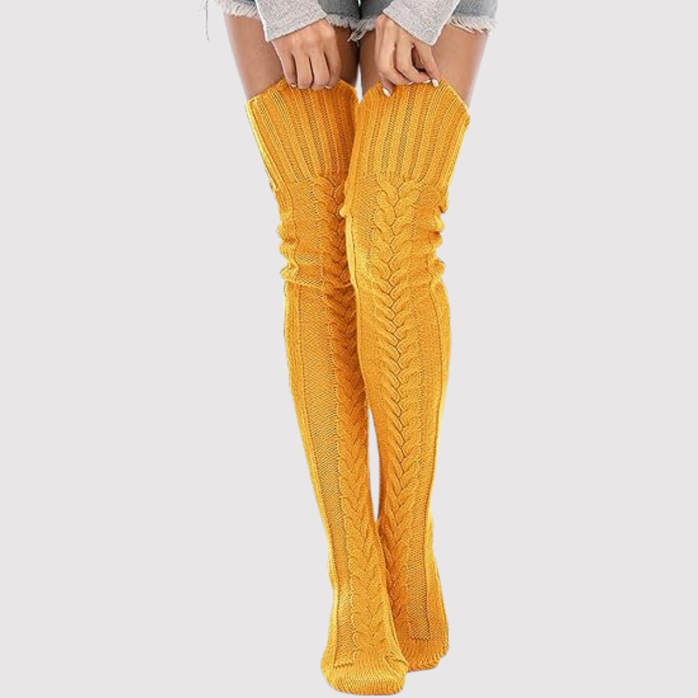 Women Winter Boot Socks With Cable Knit And Extra LengthExtra Length Winter Boot Socks With Cable Knit - Image 11